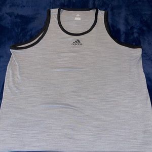 Practically brand new silver with black trim tank top muscle shirt